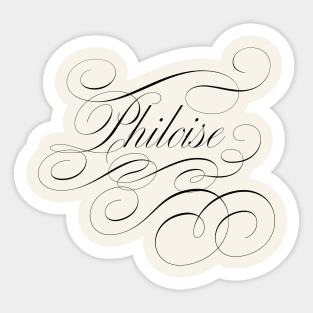 Philoise of Bridgerton, Eloise and Phillip in calligraphy Sticker